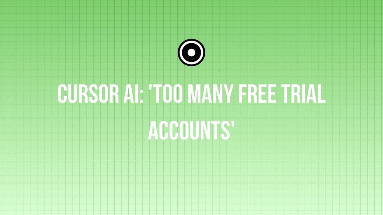 5 Cara Jitu Ngakalin Cursor AI: Bebas dari Pesan 'Too Many Free Trial Accounts'